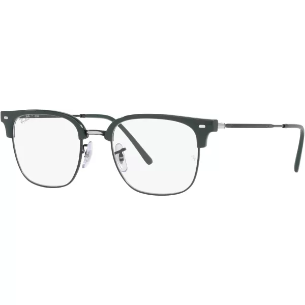 RayBan RX7216 New Clubmaster Square Prescription Eyewear FramesGreen on BlackDemo Lens