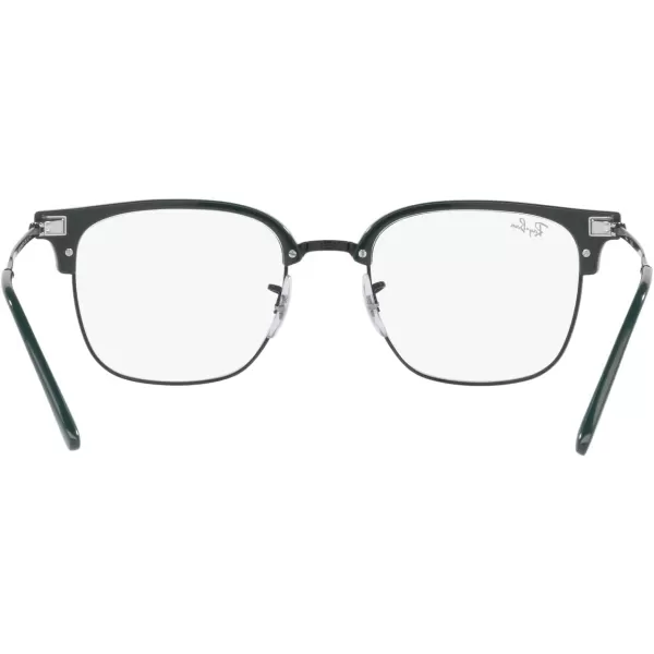 RayBan RX7216 New Clubmaster Square Prescription Eyewear FramesGreen on BlackDemo Lens