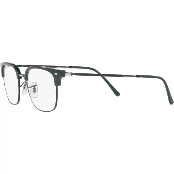 RayBan RX7216 New Clubmaster Square Prescription Eyewear FramesGreen on BlackDemo Lens