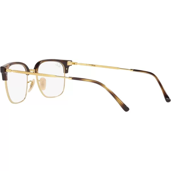 RayBan RX7216 New Clubmaster Square Prescription Eyewear FramesHavana on GoldDemo Lens