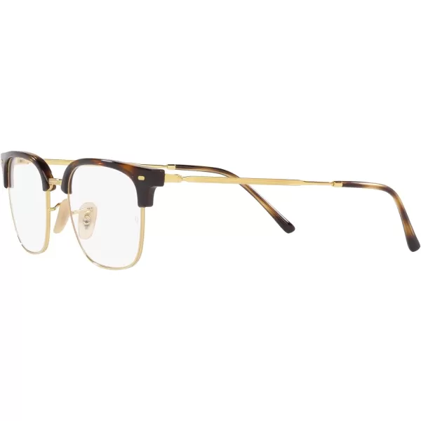 RayBan RX7216 New Clubmaster Square Prescription Eyewear FramesHavana on GoldDemo Lens