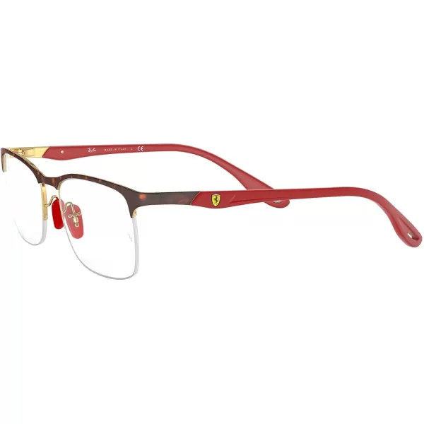 RayBan RX8416m Scuderia Ferrari Collection Square Prescription Eyeglass FramesHavana on AristaDemo Lens