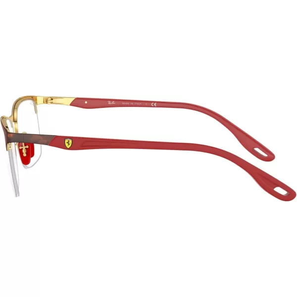 RayBan RX8416m Scuderia Ferrari Collection Square Prescription Eyeglass FramesHavana on AristaDemo Lens