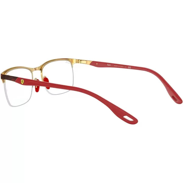 RayBan RX8416m Scuderia Ferrari Collection Square Prescription Eyeglass FramesHavana on AristaDemo Lens