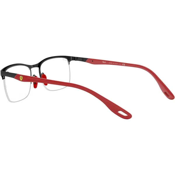 RayBan RX8416m Scuderia Ferrari Collection Square Prescription Eyeglass FramesMatte Black on BlackDemo Lens