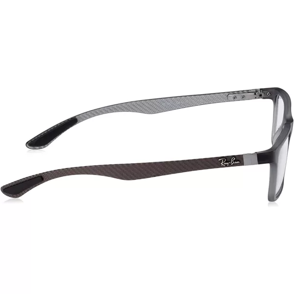 RayBan RX8901 Rectangular Prescription Eyeglass FramesDemi Gloss GreyDemo Lens