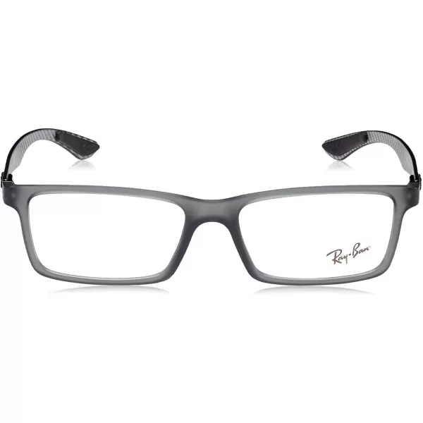 RayBan RX8901 Rectangular Prescription Eyeglass FramesDemi Gloss GreyDemo Lens