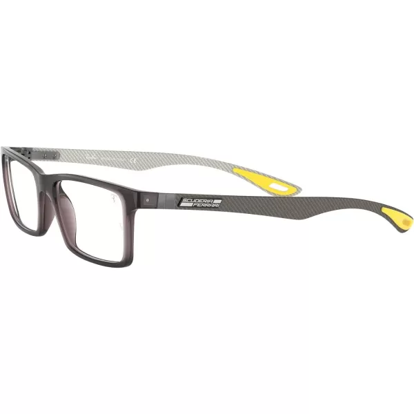 RayBan RX8901m Scuderia Ferrari Collection Rectangular Prescription Eyeglass FramesTransparent GreyDemo Lens