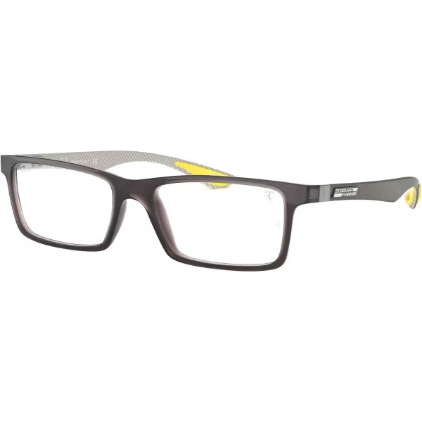 RayBan RX8901m Scuderia Ferrari Collection Rectangular Prescription Eyeglass FramesTransparent GreyDemo Lens