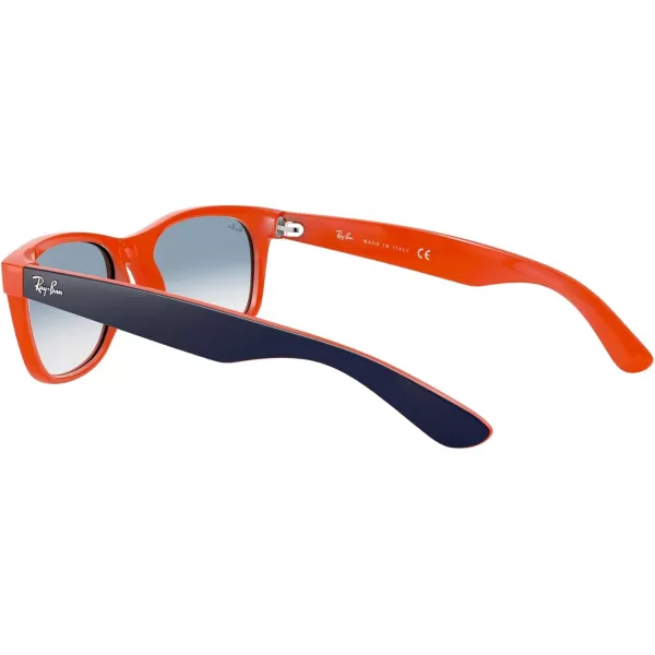 RayBan Rb2132 New Wayfarer Gradient Square SunglassesBlue on OrangeClear Gradient Blue