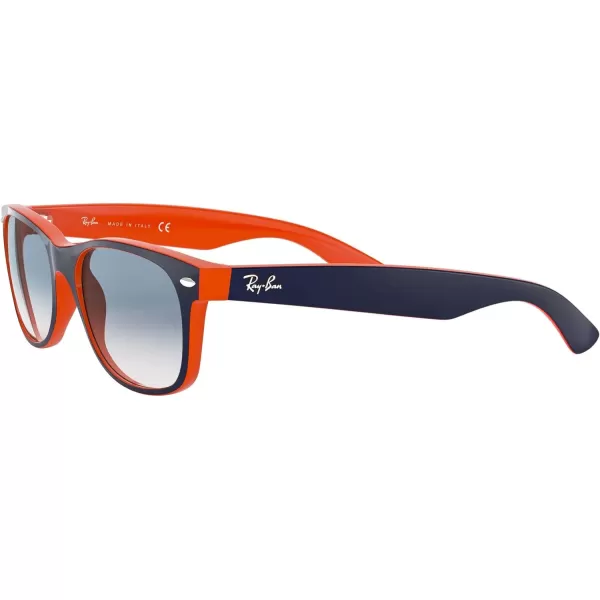 RayBan Rb2132 New Wayfarer Gradient Square SunglassesBlue on OrangeClear Gradient Blue