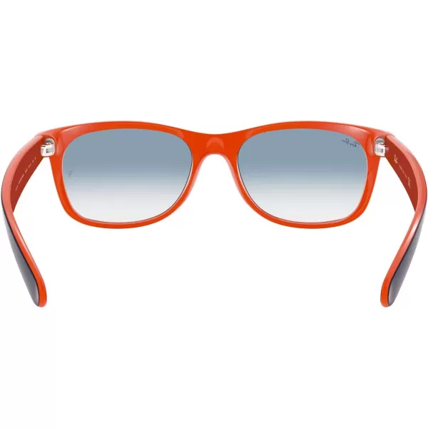 RayBan Rb2132 New Wayfarer Gradient Square SunglassesBlue on OrangeClear Gradient Blue