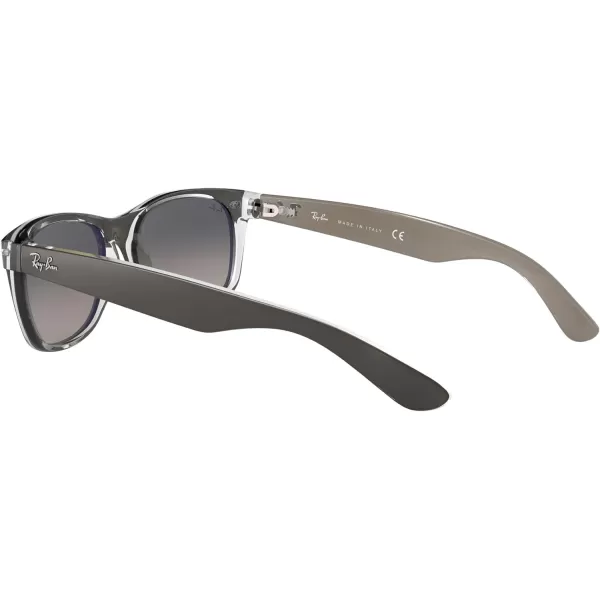 RayBan Rb2132 New Wayfarer Gradient Square SunglassesGunmetal on TransparentLight Grey Gradient Dark Grey