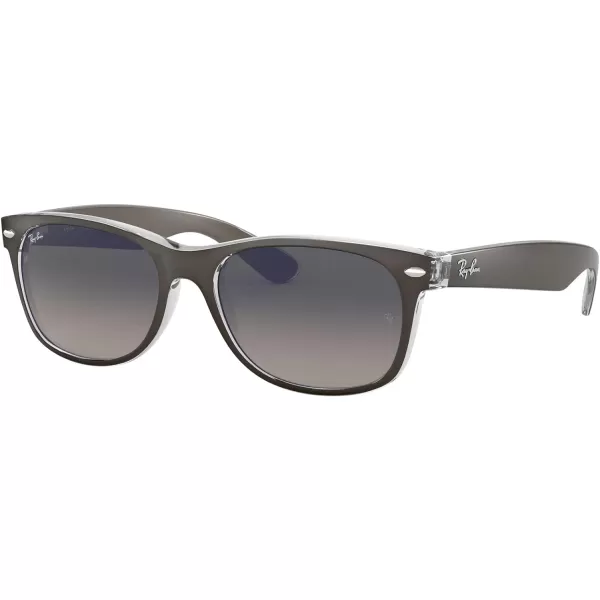 RayBan Rb2132 New Wayfarer Gradient Square SunglassesGunmetal on TransparentLight Grey Gradient Dark Grey