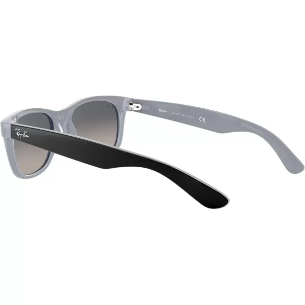 RayBan Rb2132 New Wayfarer Gradient Square SunglassesMatte Black on Opal IceLight Grey Gradient Dark Grey