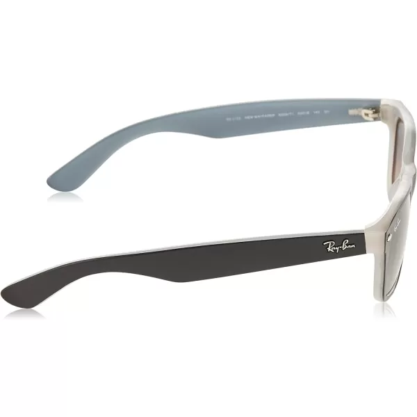 RayBan Rb2132 New Wayfarer Gradient Square SunglassesMatte Black on Opal IceLight Grey Gradient Dark Grey