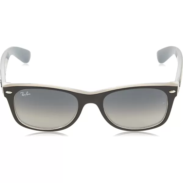 RayBan Rb2132 New Wayfarer Gradient Square SunglassesMatte Black on Opal IceLight Grey Gradient Dark Grey