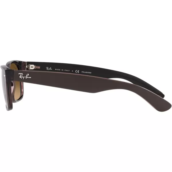 RayBan Rb2132 New Wayfarer Gradient Square SunglassesMatte Brown on Transparent BrownGradient Brown Polarized