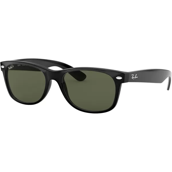 RayBan Rb2132 New Wayfarer Polarized Square SunglassesBlackPolarized Green