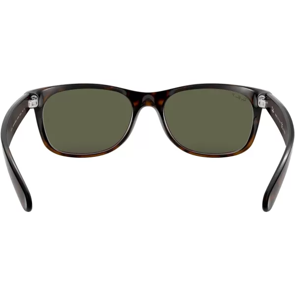 RayBan Rb2132 New Wayfarer Polarized Square SunglassesTortoisePolarized Green