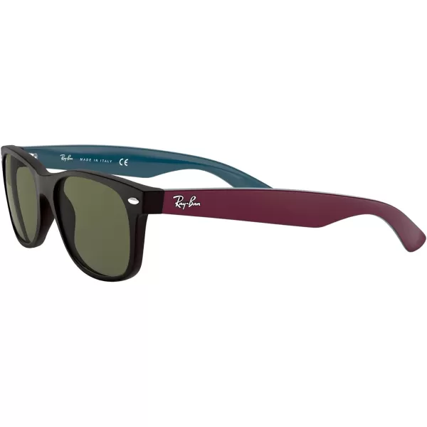 RayBan Rb2132 New Wayfarer Square SunglassesMatte BlackG15 Green