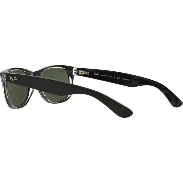 RayBan Rb2132 New Wayfarer Square SunglassesMatte BlackGreen