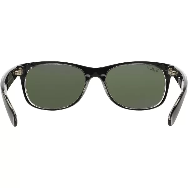 RayBan Rb2132 New Wayfarer Square SunglassesMatte BlackGreen