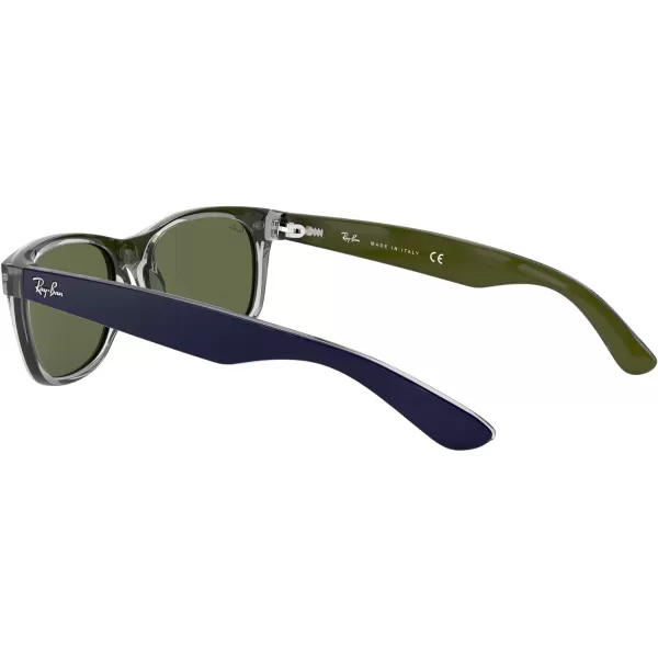 RayBan Rb2132 New Wayfarer Square SunglassesMatte Blue on Military GreenG15 Green