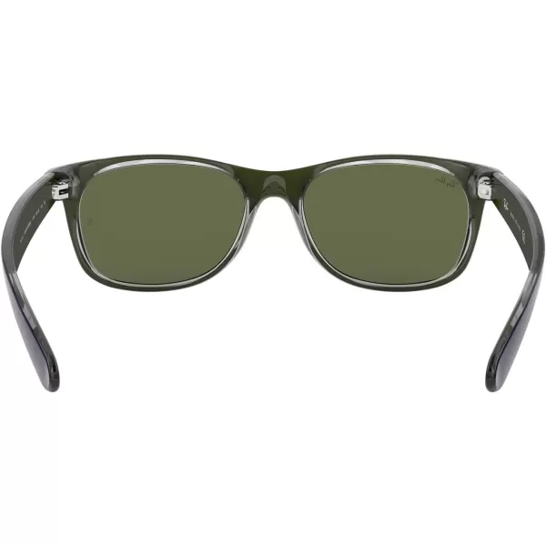 RayBan Rb2132 New Wayfarer Square SunglassesMatte Blue on Military GreenG15 Green