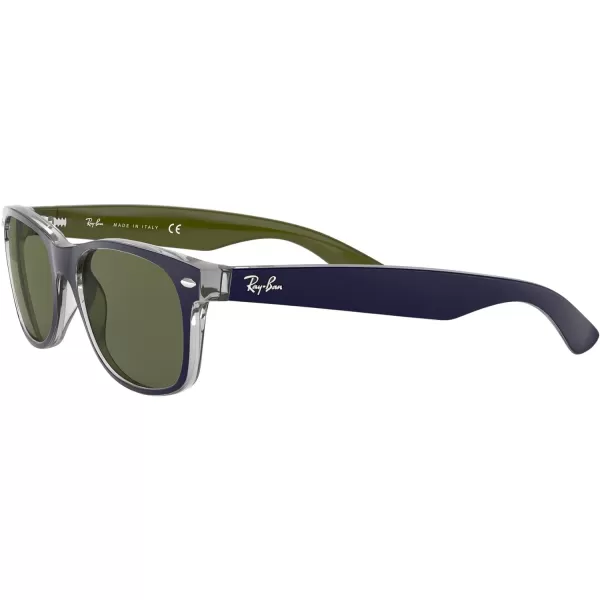 RayBan Rb2132 New Wayfarer Square SunglassesMatte Blue on Military GreenG15 Green