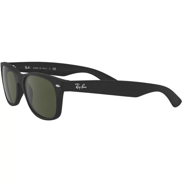 RayBan Rb2132 New Wayfarer Square SunglassesRubber BlackG15 Green