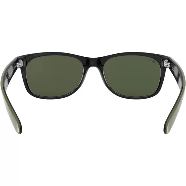 RayBan Rb2132 New Wayfarer Square SunglassesRubber Military Green on Black Green