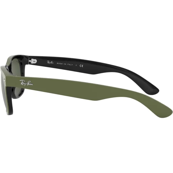 RayBan Rb2132 New Wayfarer Square SunglassesRubber Military Green on Black Green