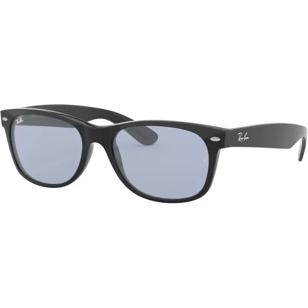 RayBan Rb2132f New Wayfarer Low Bridge Fit Square SunglassesBlackBlue Grey