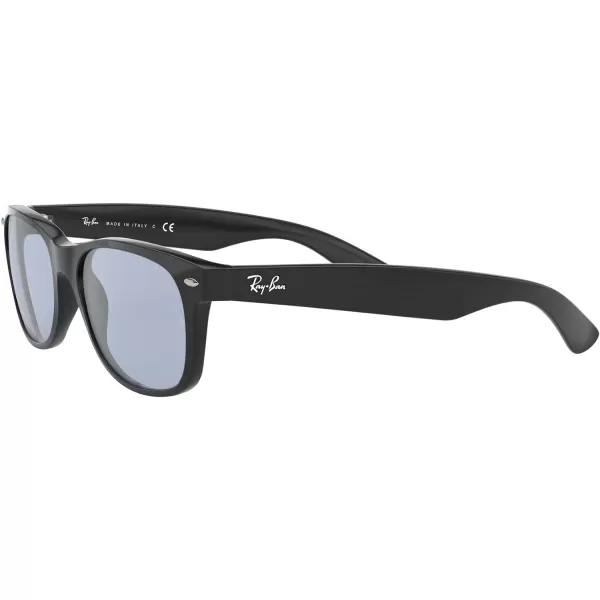 RayBan Rb2132f New Wayfarer Low Bridge Fit Square SunglassesBlackBlue Grey