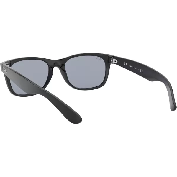 RayBan Rb2132f New Wayfarer Low Bridge Fit Square SunglassesBlackBlue Grey