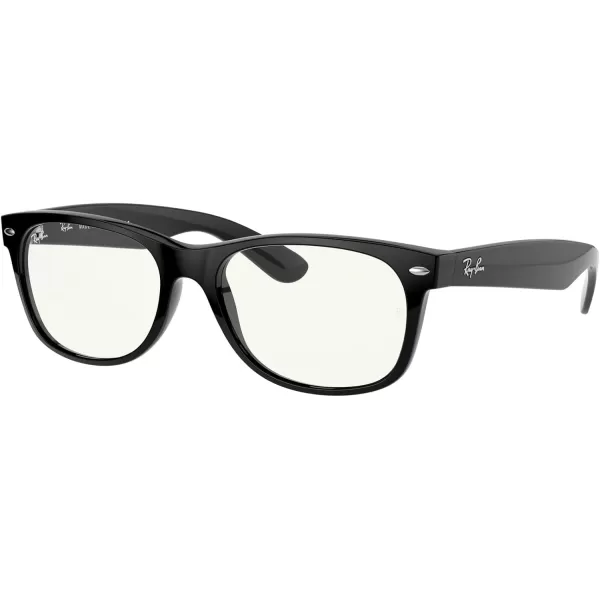 RayBan Rb2132f New Wayfarer Low Bridge Fit Square SunglassesBlackClear