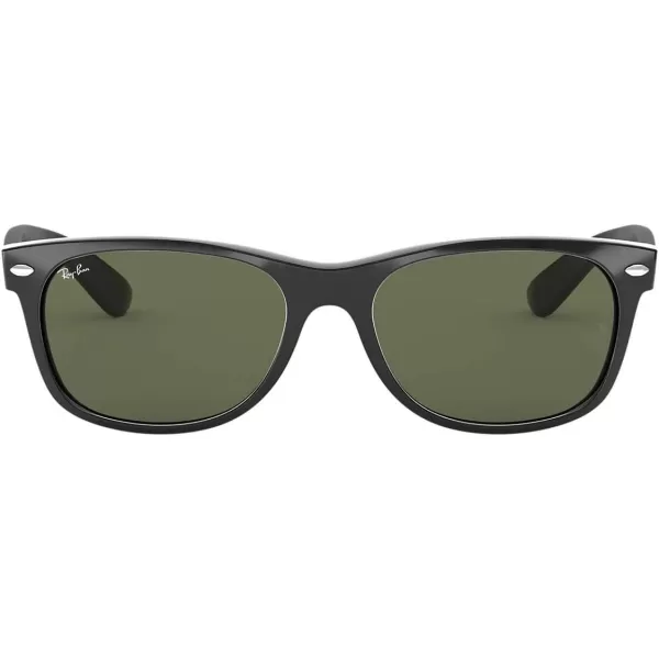 RayBan Rb2132f New Wayfarer Low Bridge Fit Square SunglassesBlackG15 Green