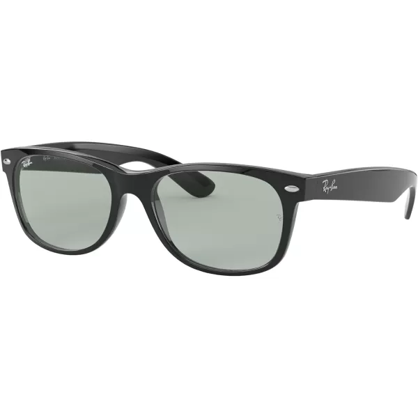 RayBan Rb2132f New Wayfarer Low Bridge Fit Square SunglassesBlackLight Grey