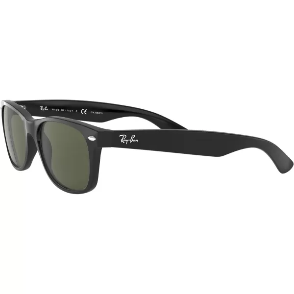 RayBan Rb2132f New Wayfarer Low Bridge Fit Square SunglassesBlackPolarized Green