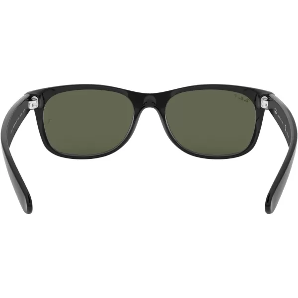 RayBan Rb2132f New Wayfarer Low Bridge Fit Square SunglassesBlackPolarized Green