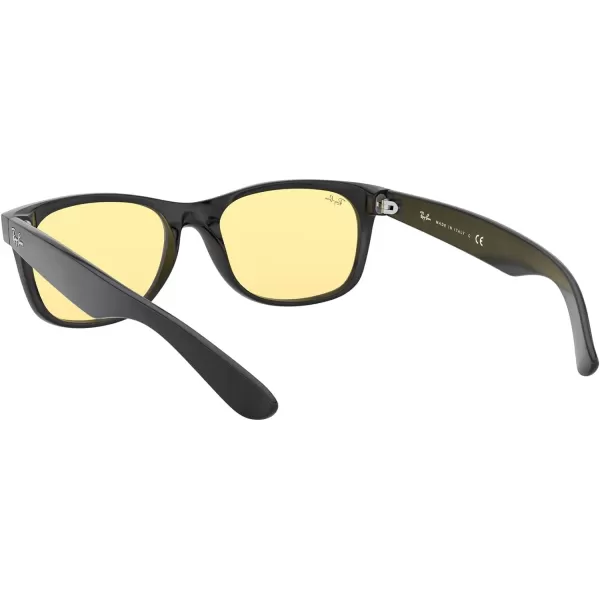 RayBan Rb2132f New Wayfarer Low Bridge Fit Square SunglassesBlackYellow