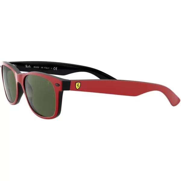 RayBan Rb2132m Scuderia Ferrari Collection Square SunglassesMatte Red on BlackG15 Green