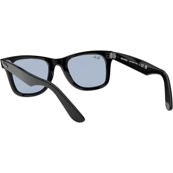 RayBan Rb2140f Original Wayfarer Low Bridge Fit Square SunglassesBlackBlue Grey