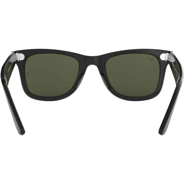 RayBan Rb2140f Original Wayfarer Low Bridge Fit Square SunglassesBlackG15 Green