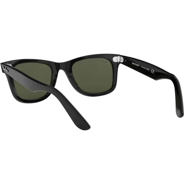 RayBan Rb2140f Original Wayfarer Low Bridge Fit Square SunglassesBlackG15 Green