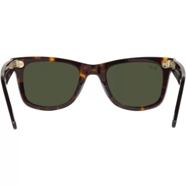 RayBan Rb2140f Original Wayfarer Low Bridge Fit Square SunglassesHavanaGreen