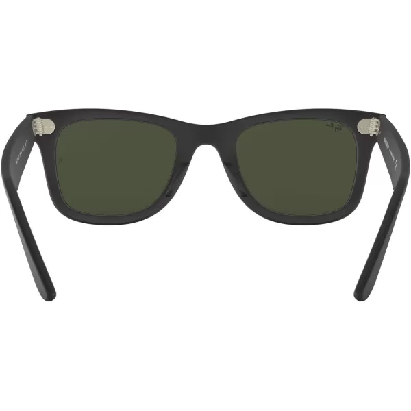 RayBan Rb2140f Original Wayfarer Low Bridge Fit Square SunglassesMatte BlackG15 Green