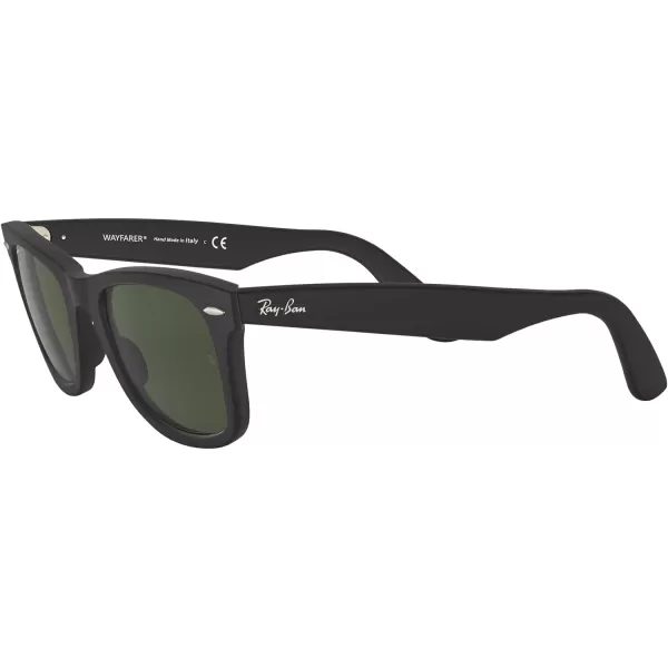 RayBan Rb2140f Original Wayfarer Low Bridge Fit Square SunglassesMatte BlackG15 Green