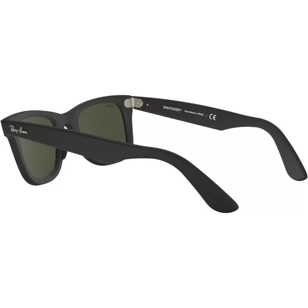 RayBan Rb2140f Original Wayfarer Low Bridge Fit Square SunglassesMatte BlackG15 Green